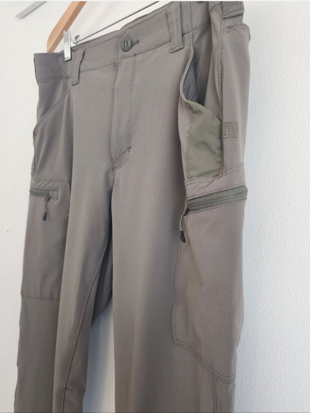 5.11 Tactical Trail Cargo Pants Mens 34x34 Slim Fit Green Hiking Outdoor Gear - Picture 4 of 14
